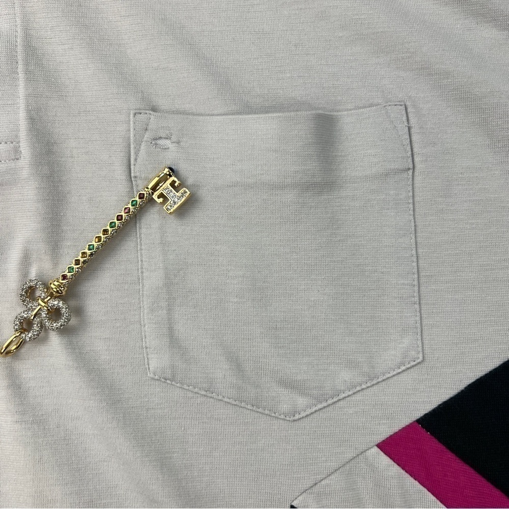 RARE Vintage LONDON FOG Color Block Polo Tee Shirt - Picture 6 of 8